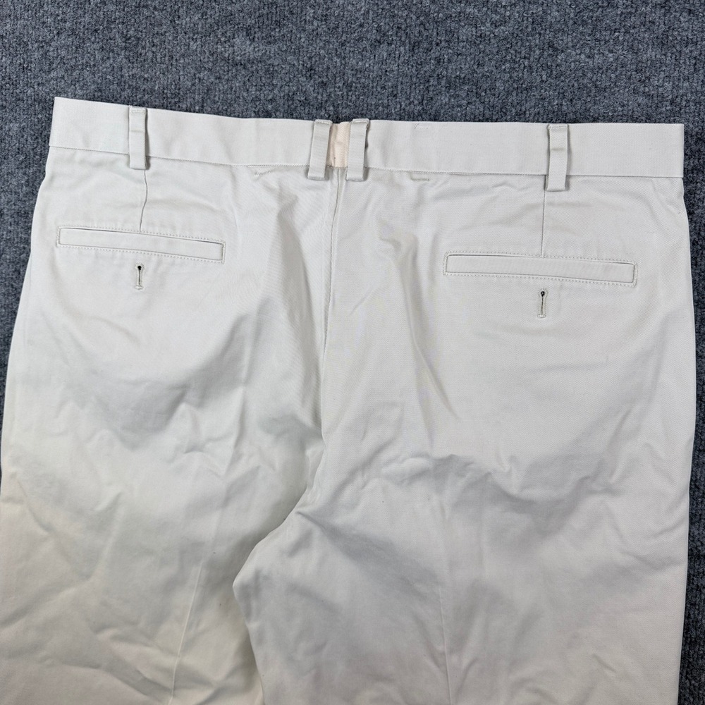 Brooks Brothers Pleated Pants Mens 37x30 Fits 38x28 Beige Advantage Chino Elliot - Picture 6 of 11